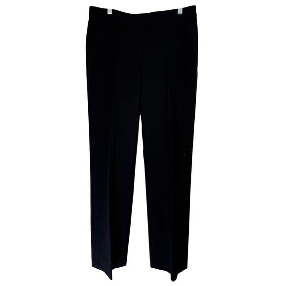 Calvin Klein Black Straight Mid Rise Career Dressy Trousers Career Pants Size 6 - Picture 1 of 8